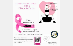 Octobre Rose : Séance Handfit ouverte à Tous