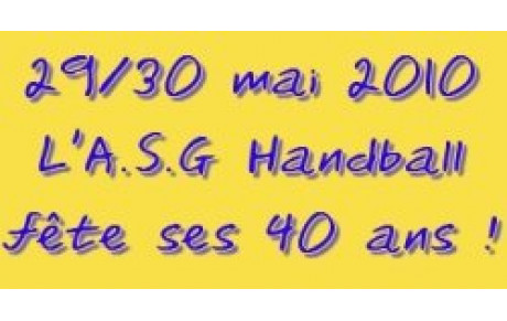 L'ASG Handball fête ses 40 ans !