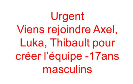 Recrutement -17 masculins