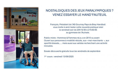 Reprise du Hand'Fauteuil