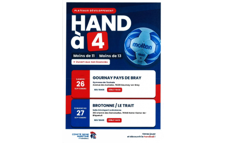 Plateau Développement Hand à 4